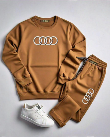 Men’s Premium Audi-Inspired Tracksuit – Richman Edition (Winter Fleece)