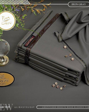 Dark Carolina Premium Wash & Wear Unstitched Men’s Suit – Soft Finish Fabric