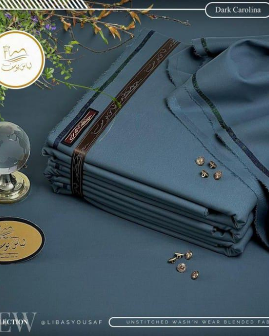 Dark Carolina Premium Wash & Wear Unstitched Men’s Suit – Soft Finish Fabric