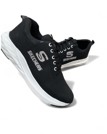 Men’s Skechers-Inspired Lightweight Comfort Walkers – Black