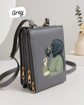 Floral Serenity Crossbody Bag – Available in Green & Grey