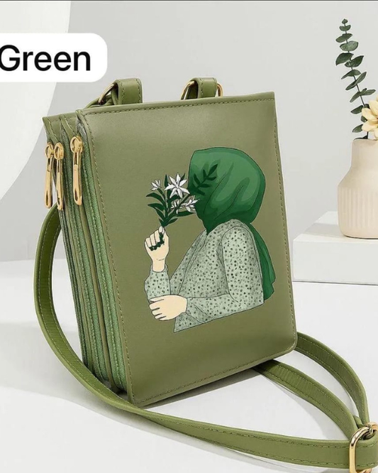 Floral Serenity Crossbody Bag – Available in Green & Grey