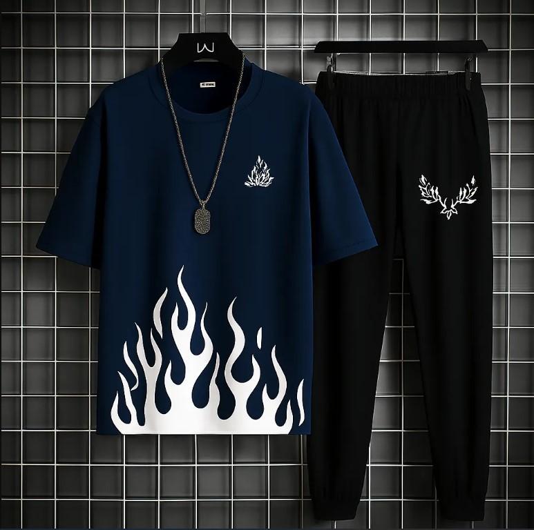 2 PCS MEN'S MICRO PLAIN TRACK SUIT