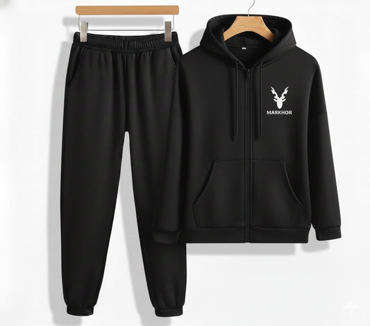 Markhor Premium Men’s Winter Fleece Tracksuit – Hoodie & Jogger Set